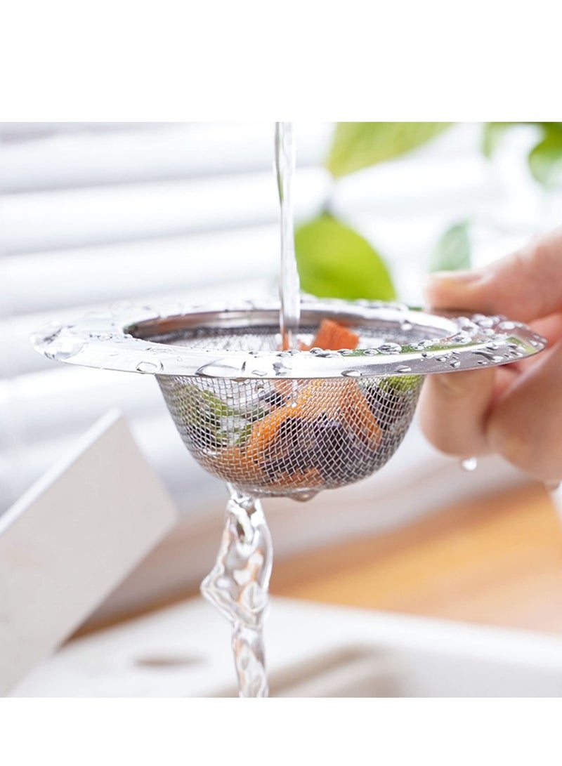 KASTWAVE 4pcs Sink Strainer Stainless Steel Kitchen Sink Drain Strainer Stainless Steel Filters with Lids for Daily Use in Kitchen Sinks - Image 3