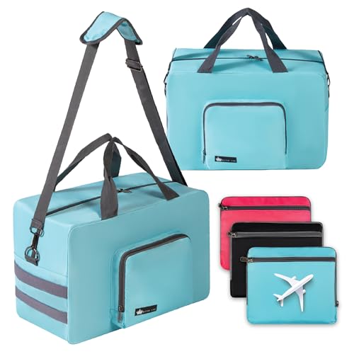 BETTERLINE Personal Item Travel Bag for Airlines Underseat Carryon Travel Bag Cabin Duffel Holdall Tote Luggage for Women Men Foldable Water Resistant Overnight Weekender Bag 16x10x8 in 40x25x20cm - Image 1