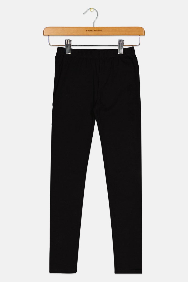 GAP Kids Girl Stripe Pull On Leggings, Black  - Image 1