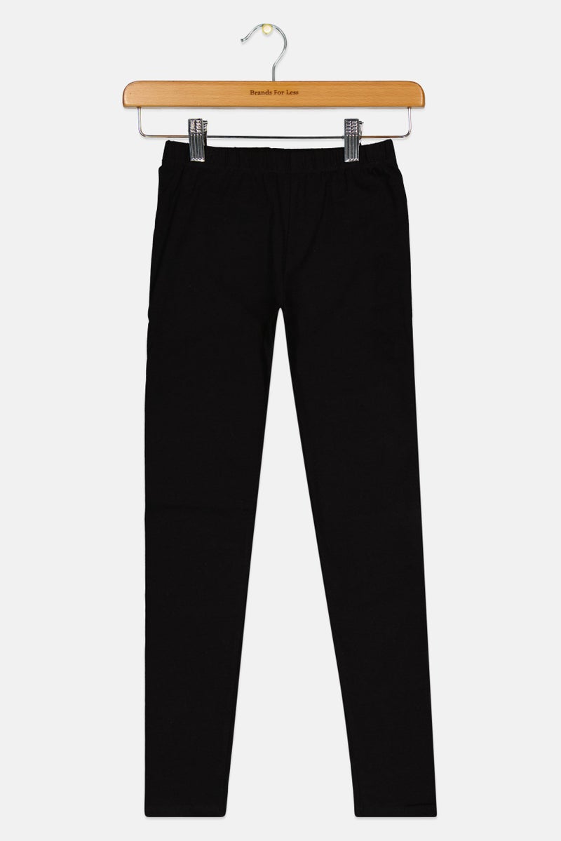 GAP Kids Girl Stripe Pull On Leggings, Black  - Image 2