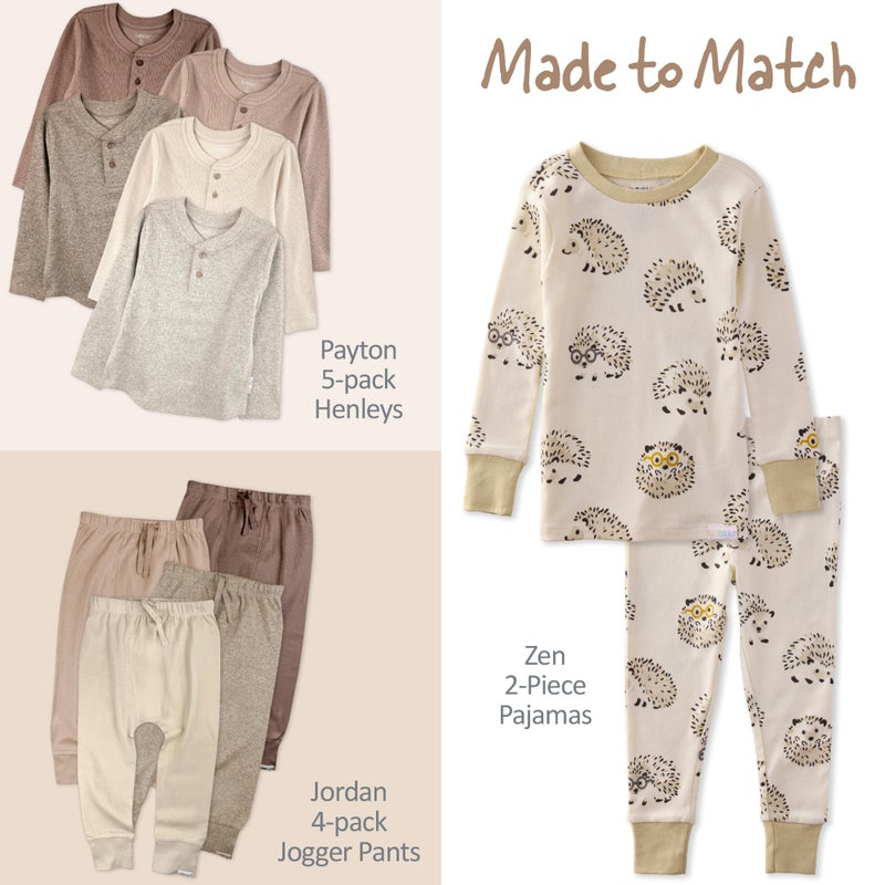 Butterblu London 5-Pack Long Sleeve T-Shirtsâ€‹ 100% Organic for Boys & Girls, Natural, 24 Months - Image 2