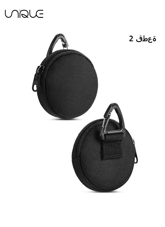 Unique 2Pcs Coin Pouch Holder, Upgraded Tactical EDC Pouches, Small Keychain Coin Purse with Triangle Buckle for Outdoor Travelling, Hiking, Fishing, Cycling, Hunting, etc  - Image 1