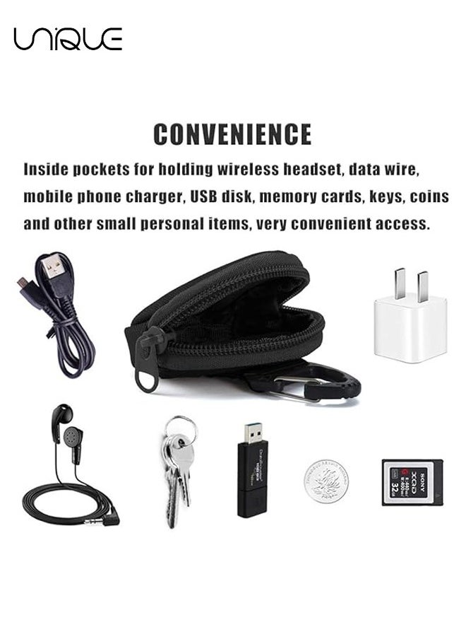 Unique 2Pcs Coin Pouch Holder, Upgraded Tactical EDC Pouches, Small Keychain Coin Purse with Triangle Buckle for Outdoor Travelling, Hiking, Fishing, Cycling, Hunting, etc  - Image 4