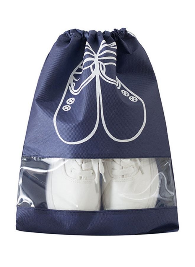 NIBEMINENT 4-Piece Waterproof Shoe Storage Bag Set Navy Blue/White  - Image 5