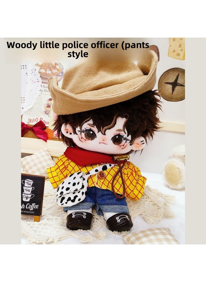 20cm Doll Clothes Men's 20cm Cotton Doll Clothes Normal Chubby Body Exquisite High Face Value Handsome Cool Men's Doll Clothes-Specifications:20cm Baby Clothes (without Doll)-color:Sheep Deyi (headwear + Bib + Jumpsuit + Socks)  - Image 4