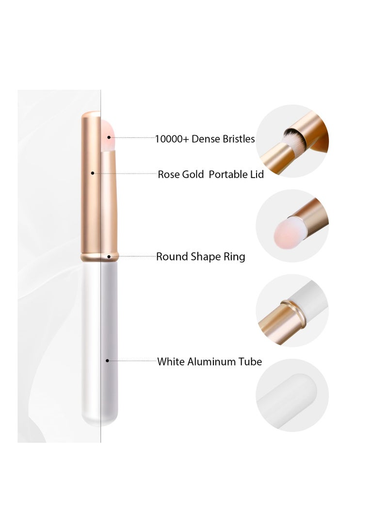 KASTWAVE Lip Blending Brush with Lid 6 Pcs Lip Smudge Brush Spot Concealer Brush Professional Lip Gloss Applicators Portable Multi purpose Makeup Blending Brush for Lipstick Gloss Creams  - Image 4