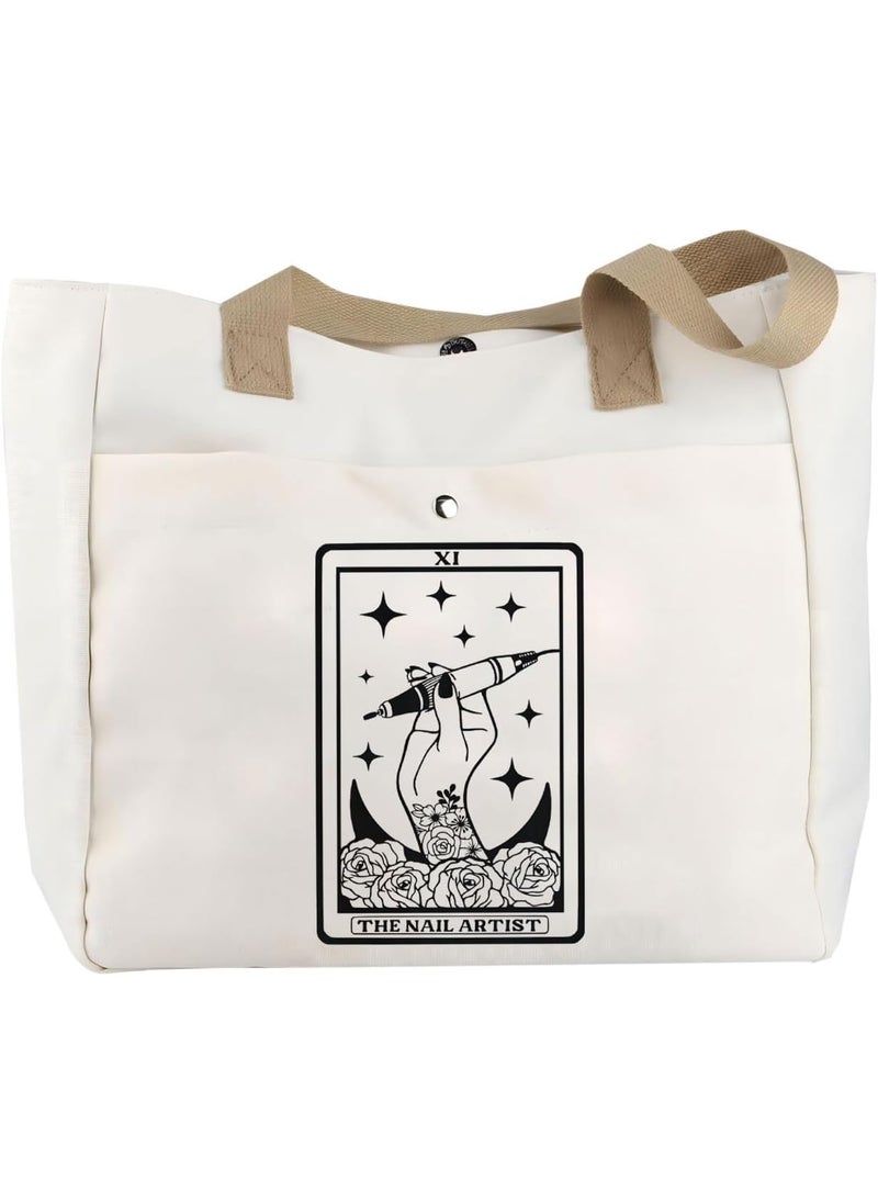 TOBGBE TOBGBE The Nail Artist Gifts Nail Tech Gift for Women Nail Technician Travel Tote Bag Nail Art Lover Gift Beautician Gift (Nail Artist TO) 