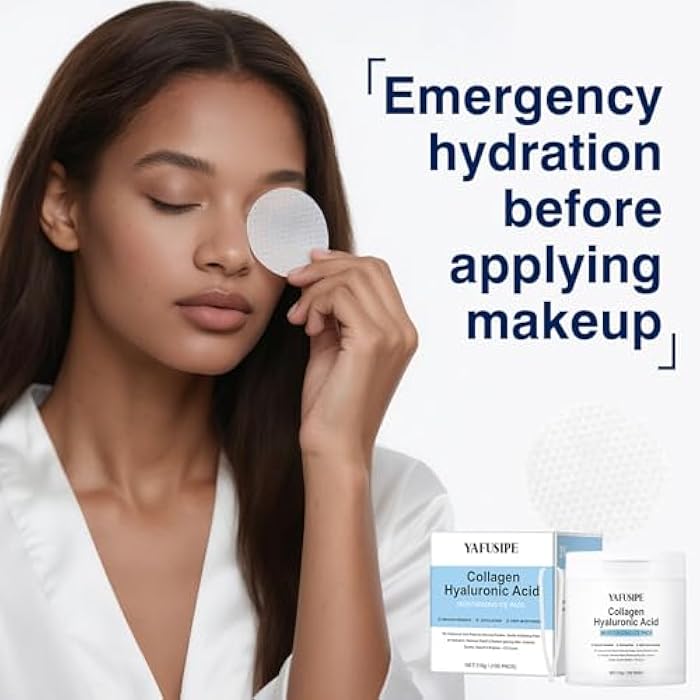 YAFUSIPE 3% Hyaluronic Acid Collagen Peptide Toner Pad, Hyaluronic Acid Toners Facial Pads Jelly Pad for Face Hydrating Facial Treatment Toner Cotton Wipe for Women Smoothing All Skin Types 100 Pads - Image 4
