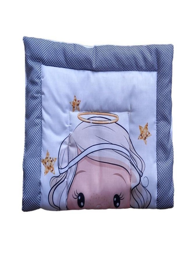 ONDOLL Combo Newborn Baby Pom Pom Cotton Baby Bed | Godari | Cradle Bed | Crib Sheet | Changing Mat Baby Godadi | Godari | Bedding Set | Mattress_Pack of 2 Piece_(20 * 30 Inch)_(V_i_668715_Multicolor) - Image 3