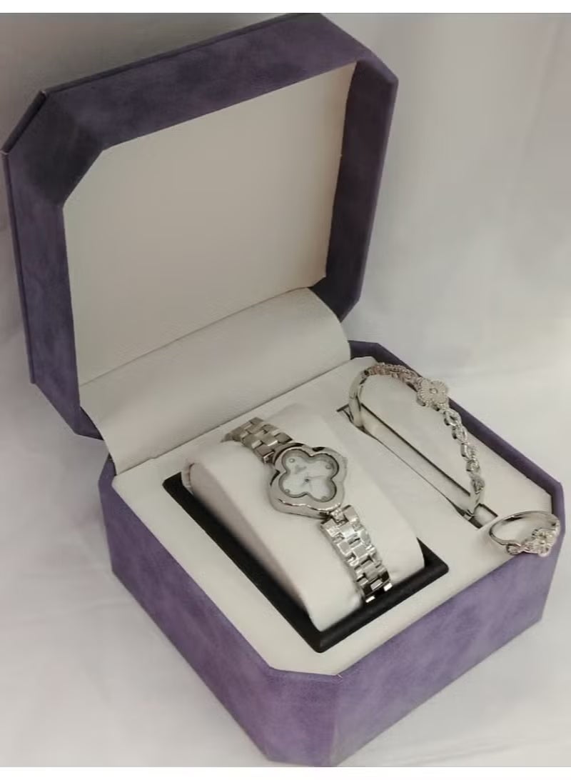 ريفولي ساعه مع الاسواره نسائيه اناقه وجوده عاليه اصدار جديد استيل استيل