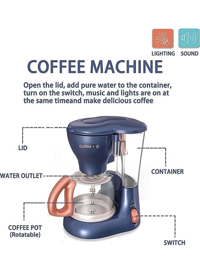 Kids' Cafe Machine role-playing pretend that kitchen appliances are imaginative, Creative Coffee Maker Toy pretend to play kitchen appliances toy sets with Realistic Action Light and Sounds  Espress - Image 2