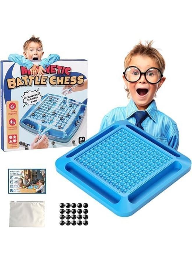 Magnetic Chess Game, New Multiplayer Magnetic Chess Games with Stones, Fun Family Magnetic Game Set for Tabletop - Portable Chess Board for Kids Adults 20 Pieces