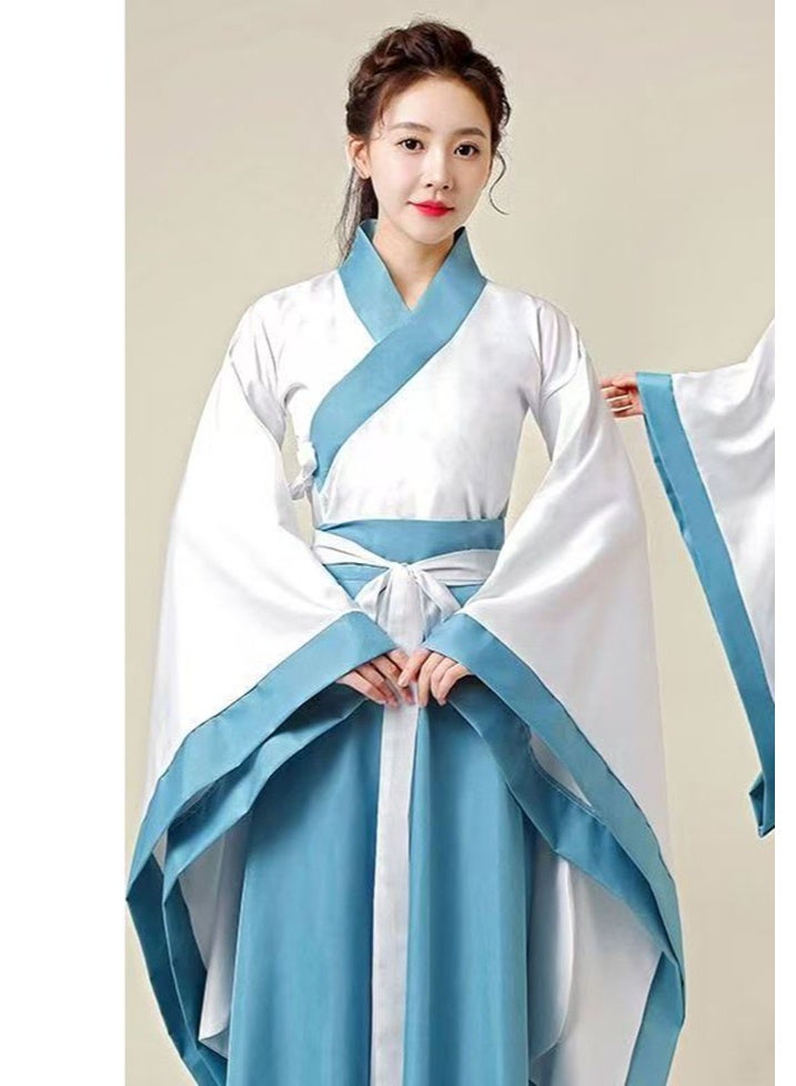 liannaner Women's Hanfu Traditional Chinese Outfit, Ancient Chinese Costume with Wide Flared Sleeves, Hanfu Dress for Women for Cosplay, Dance Performance, Halloween, Themed Party - Image 5