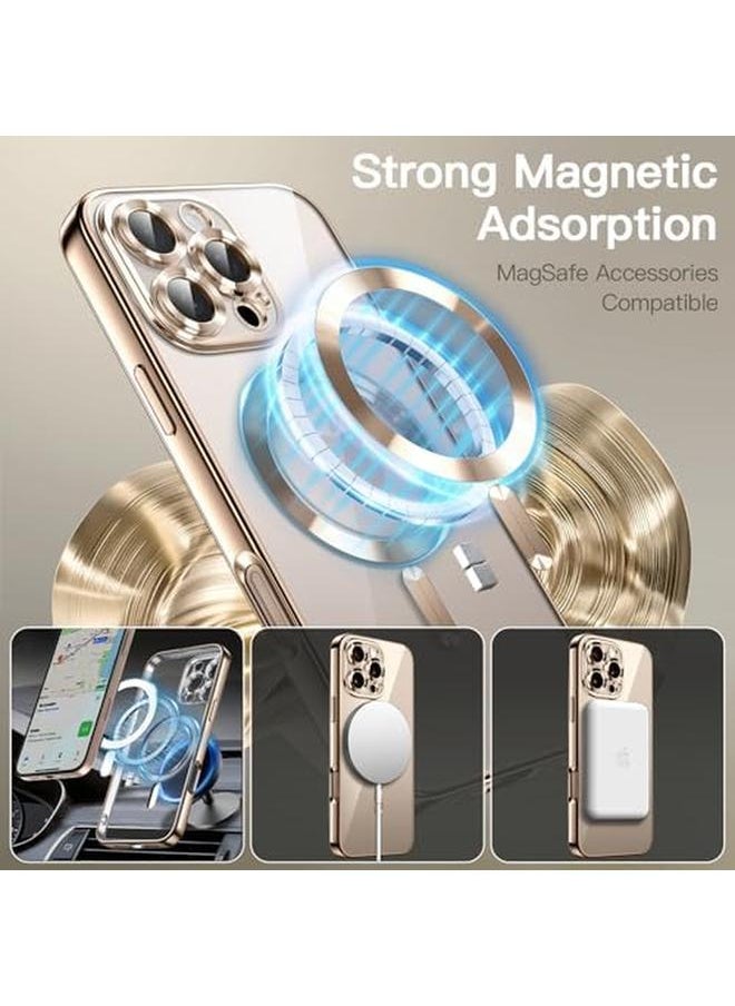 Jetech Soft Clear Case For Iphone 16 Pro Max 6.9 Inch Camera Lens Full Protection Compatible With Magsafe Wireless Charging Shockproof Electroplated Tpu Phone Cover Desert Titanium  - Image 4