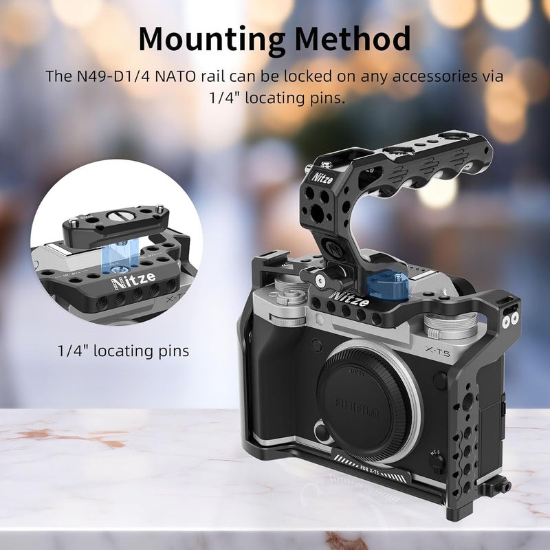 Nitze NATO Rail with 1/4” Screw and Removable Locating Pins - N49-D1/4 - Image 2