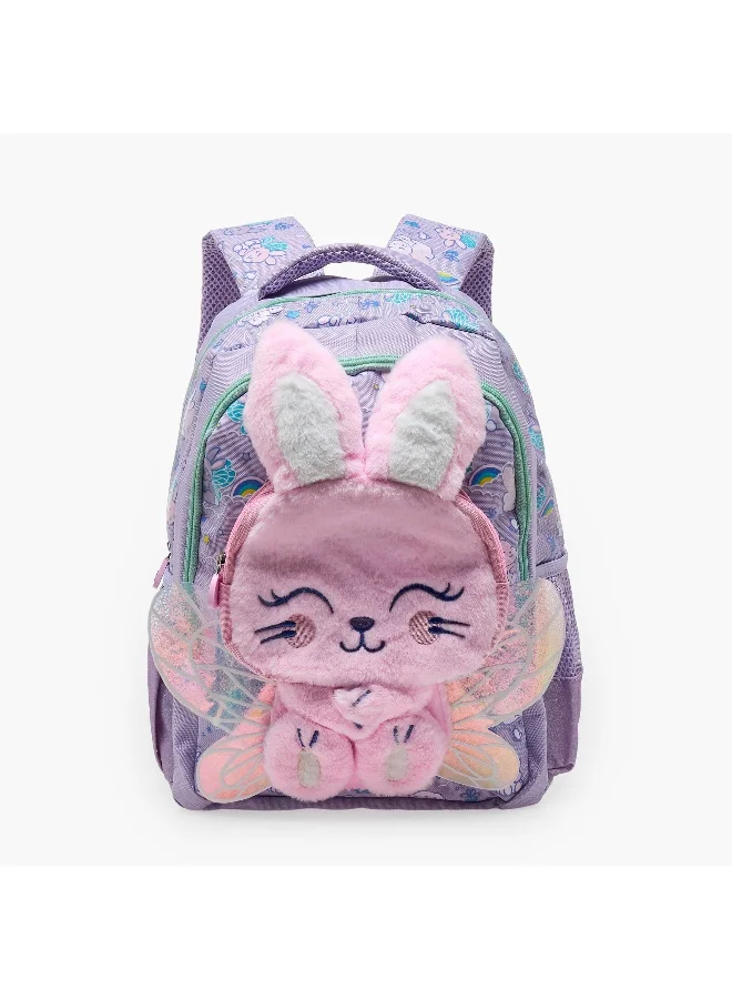Lifestyle Backpack-14 Inch-Rabbit-3 Cmprt (600D/Pvc) Pink \ 36X28X12