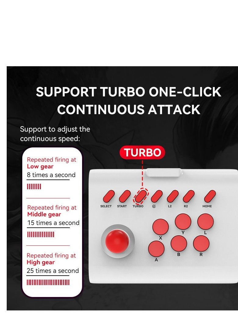 Arcade Game Fight Stick Controller, for Nintendo Switch, PS4, PS3, 8bitdo, Ultimate Pandora Box, PC XBOX, Android, IOS Mobile Phone Controller, Arcade Joystick Game