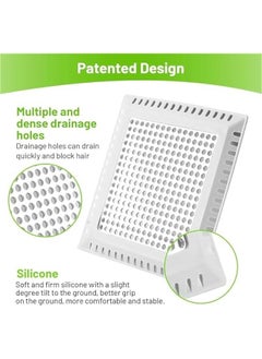هوكور SupWolf Drain Hair Catcher,Shower Drain Cover Hair Catcher Shower Drain Strainer for Bathroom Floor,Square Shower Hair Drain Catcher to Keep Away from Clogged Drain-No Rust  - Image 4
