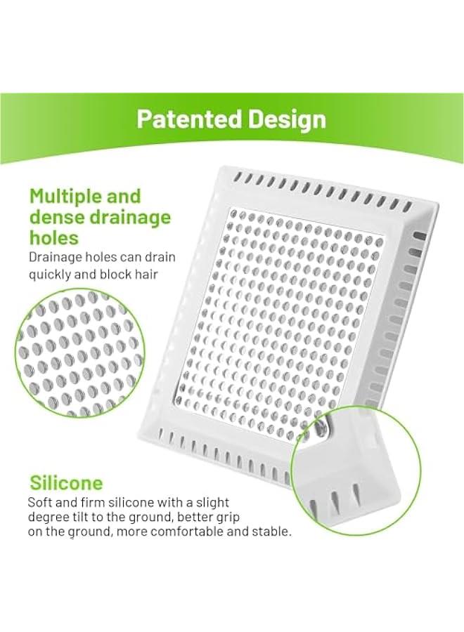 هوكور SupWolf Drain Hair Catcher,Shower Drain Cover Hair Catcher Shower Drain Strainer for Bathroom Floor,Square Shower Hair Drain Catcher to Keep Away from Clogged Drain-No Rust  - Image 4