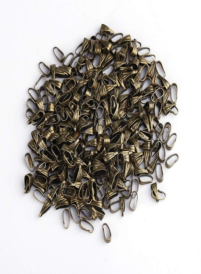 Filfeel 300Pcs Bag Pinch Bails For Pendants, Pendant Connector Pinch Clips Clasps Snap, Jewelry Findings Alloy Bails (20g per Piece) Bronze - Image 2