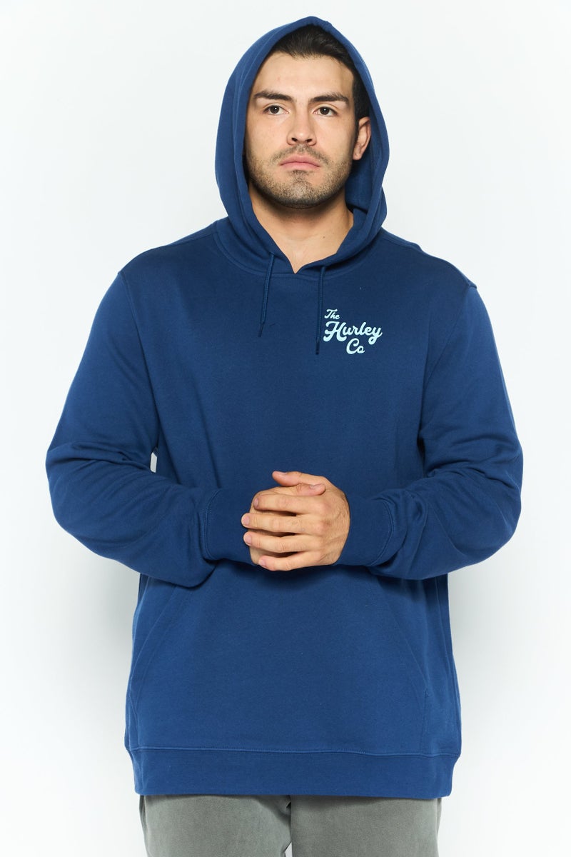 Hurley Men Sportswear Fit Long Sleeve Outdoor Sweatshirt, Dark Blue  - Image 1