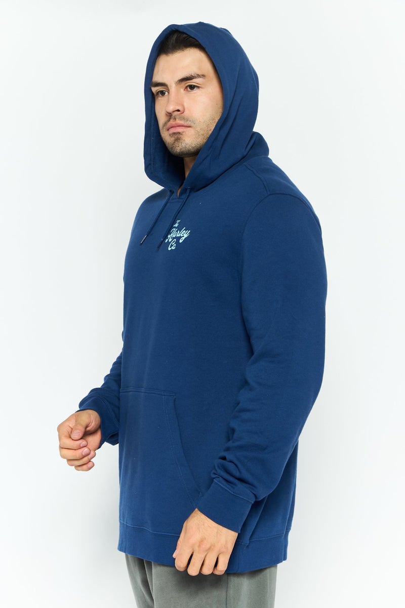 Hurley Men Sportswear Fit Long Sleeve Outdoor Sweatshirt, Dark Blue  - Image 4