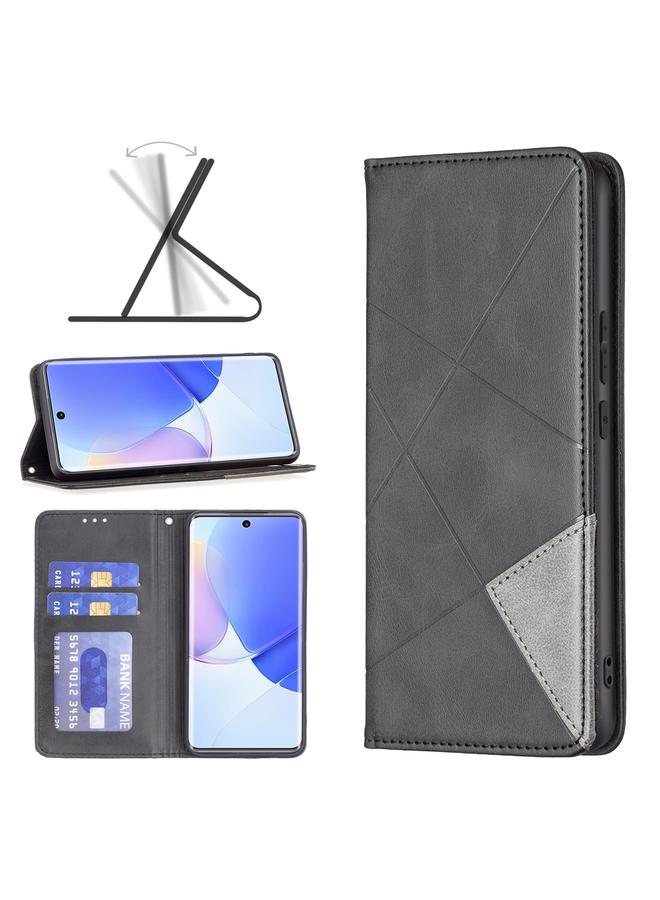 S-TOP Case For Honor 50 / Huawei nova 9 Prismatic Invisible Magnetic Leather Phone Case - Image 1
