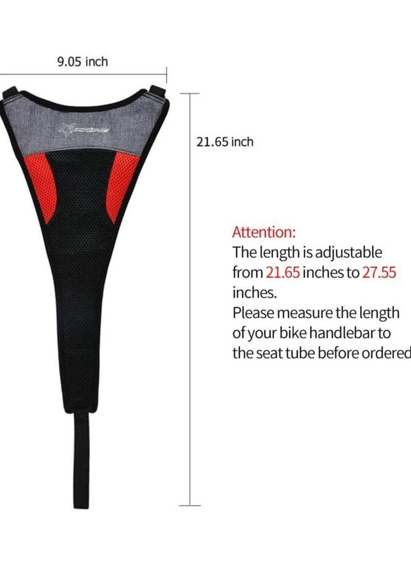 SYOSI - Bicycle Trainer Sweat Net Frame Guard Absorbs Sweat Black Red - Image 1