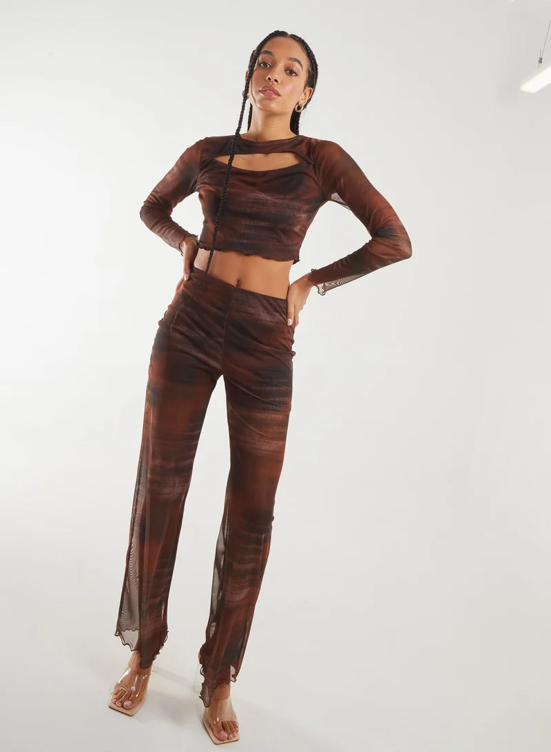 Pink Vanilla  Saturn Long Sleeve Letterbox Top for Women | Best Price UAE