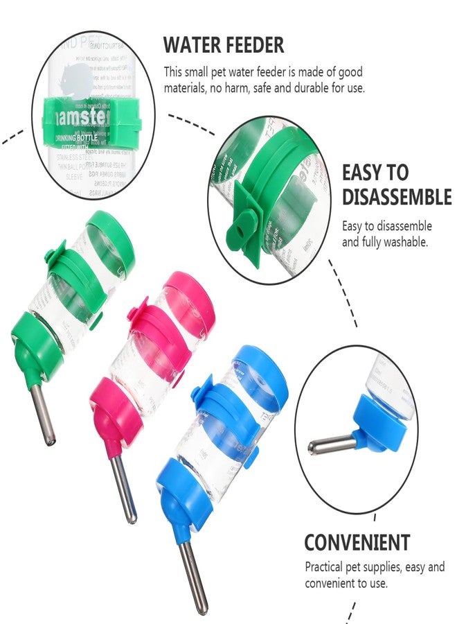 BESPORTBLE 6 Pcs Assorted Color Hamster Water Bottles, Automatic No-Drip Pet Water Dispenser for Small Animals, Wear-Resistant Hanging Waterer for Guinea Pigs, Chinchillas, Rabbits, and More - Image 4