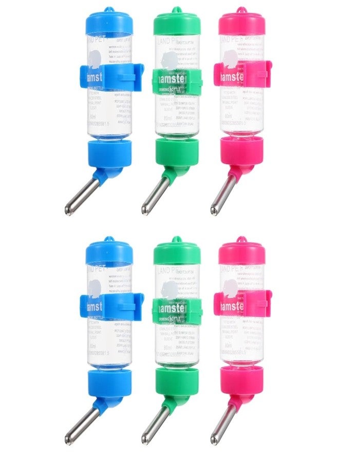 BESPORTBLE 6 Pcs Assorted Color Hamster Water Bottles, Automatic No-Drip Pet Water Dispenser for Small Animals, Wear-Resistant Hanging Waterer for Guinea Pigs, Chinchillas, Rabbits, and More - Image 1