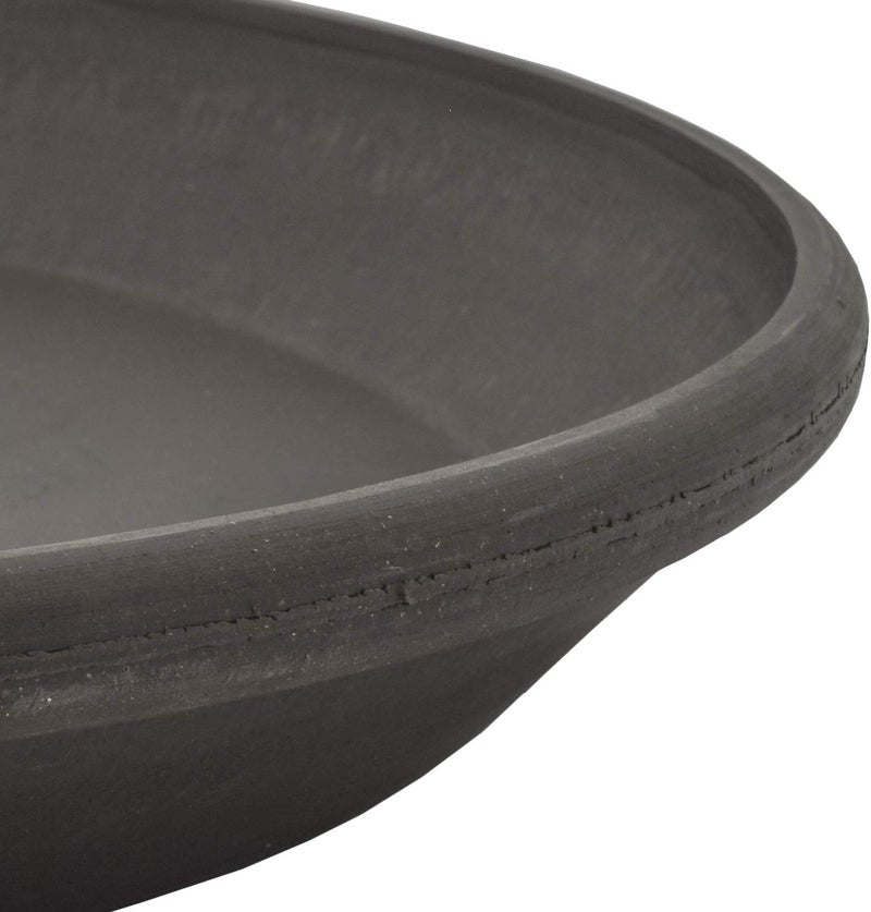 PSW Pot Collection AP35DC 14-inch Plastic/Stone/Wood Composite Plant Saucer Drip Tray – No Drainage Hole (Drillable), Indoor/Outer Water Tray, Dark Charcoal - Image 3