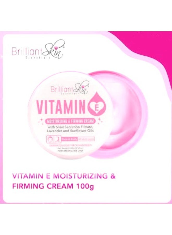 بريليانت سكين كريم "بريليانت سكين" (Brilliant Skin) المرطب والمشدّ للبشرة بفيتامين E - سعة 100 غرام - عناية مرطبة للبشرة - Image 4