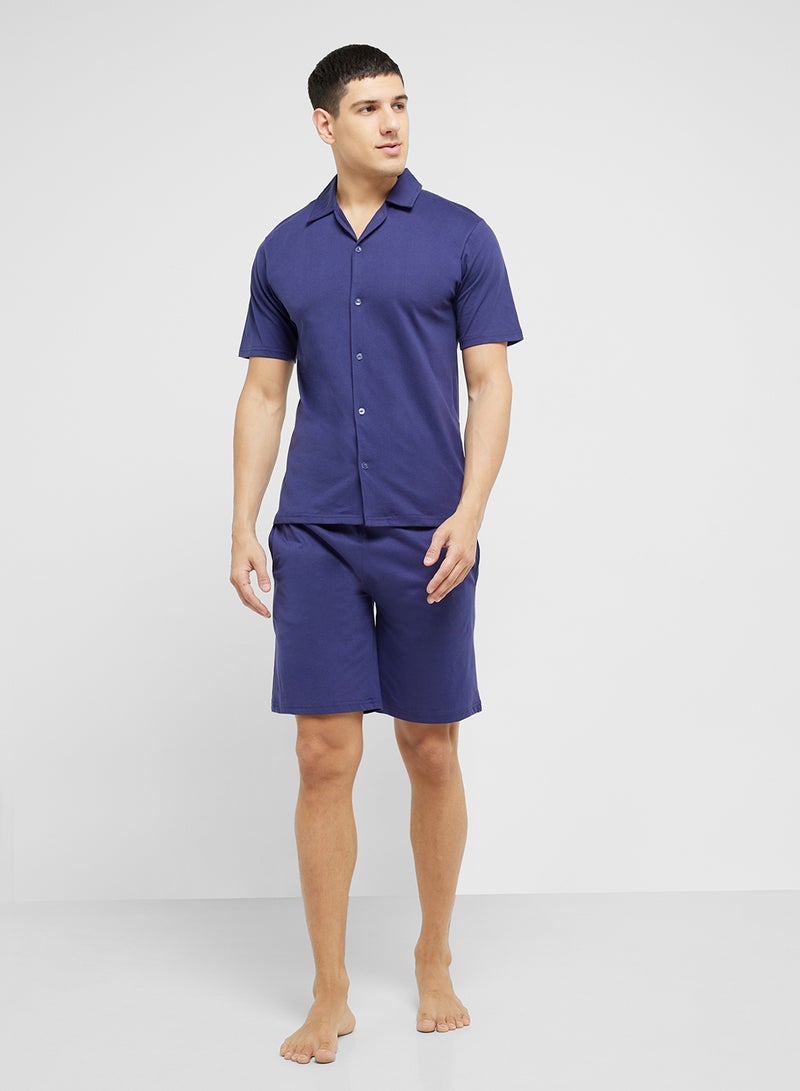 Robert Wood Nightwear Shirt & Shorts Sets  - Image 5