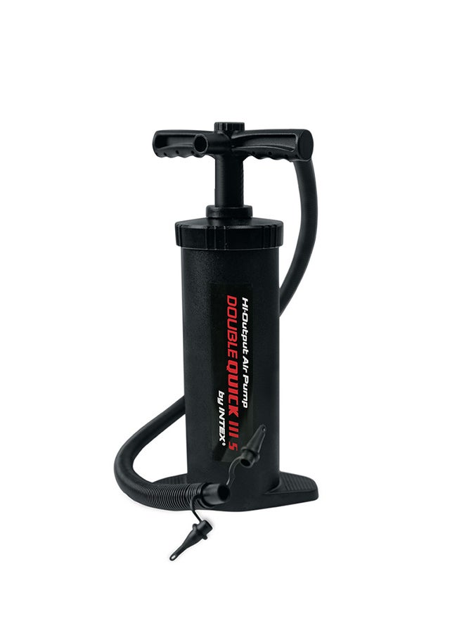 INTEX Double Quick III S Hand Pump Black/Red 37cm - Image 1