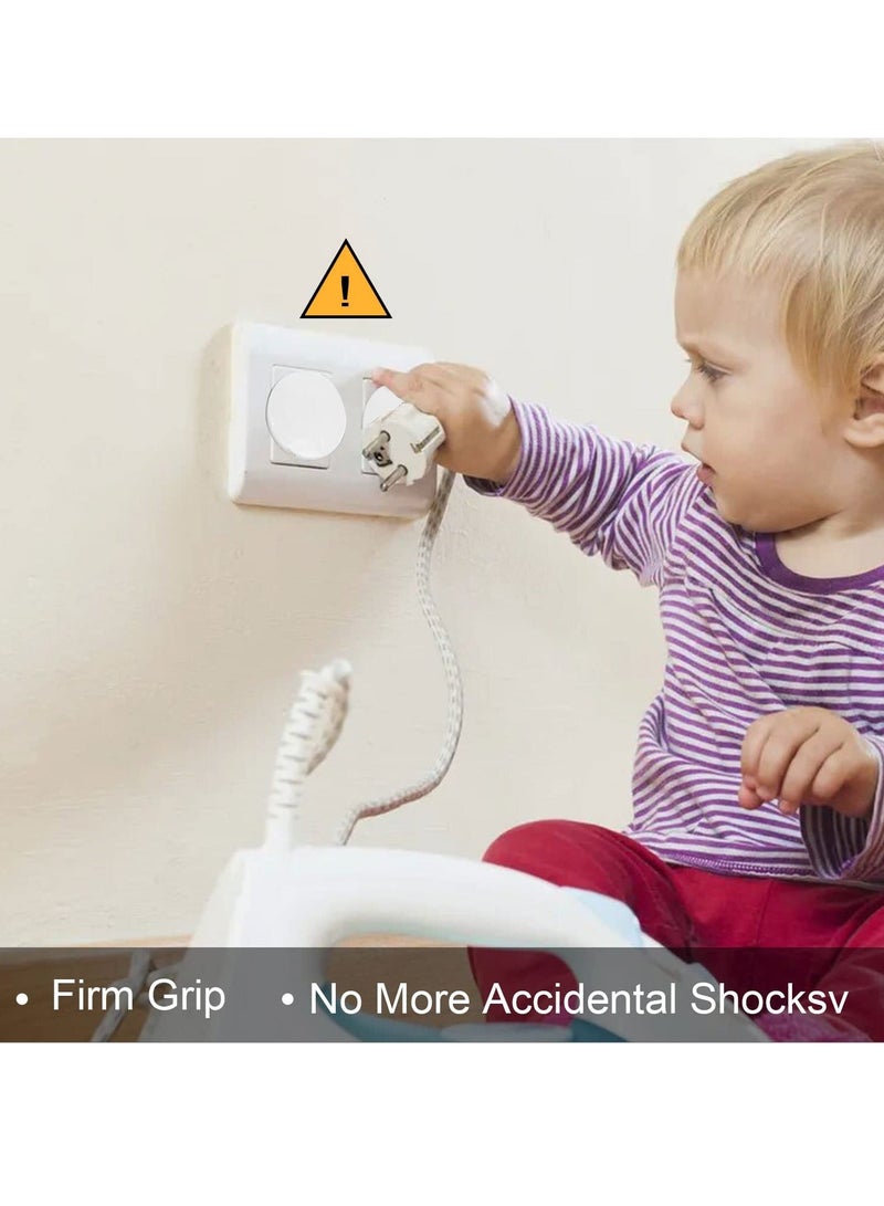 Bluejw 20Pcs Plug Socket Covers, Electrical Outlet Protectors Safety Caps for Baby Child at Home and School (White) - Image 5