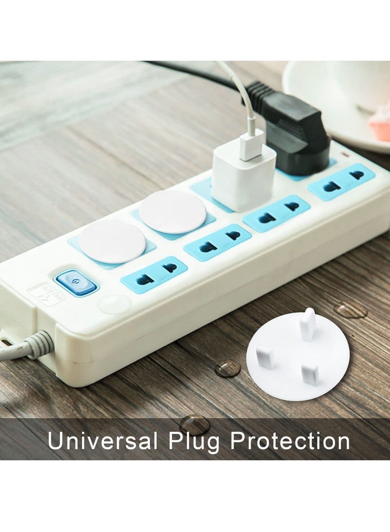 Bluejw 20Pcs Plug Socket Covers, Electrical Outlet Protectors Safety Caps for Baby Child at Home and School (White) - Image 3