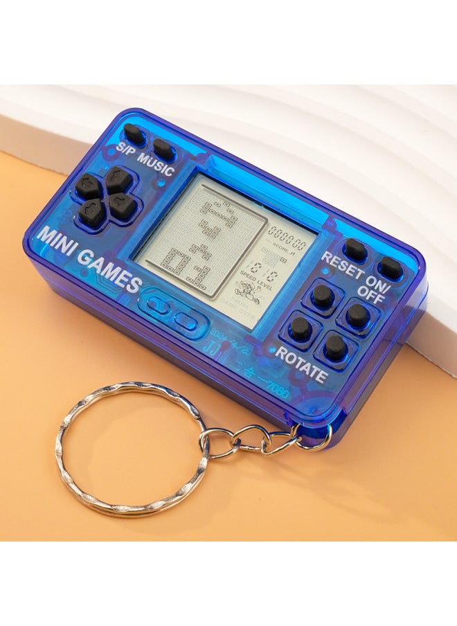 null - When Bored, Unzip And Play Games Tetris Classic Nostalgic Game Machine Parent-child Interactive Mute Student Toy-Color:transparent Blue - Image 1