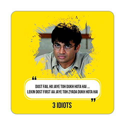 ASHVAH Funny Yaari Dosti Friendship Quotes Typography Printed Tea Coasters Set COMBO-10 - Image 4