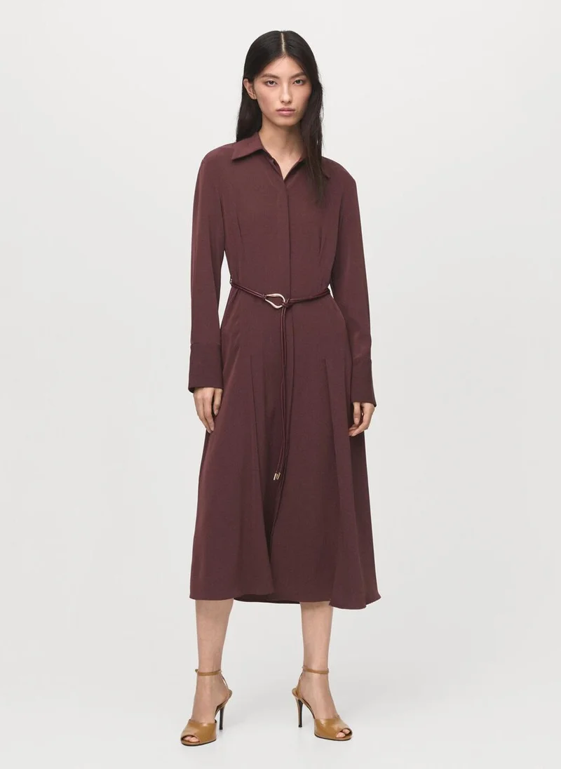 MANGO Belt shirt dress