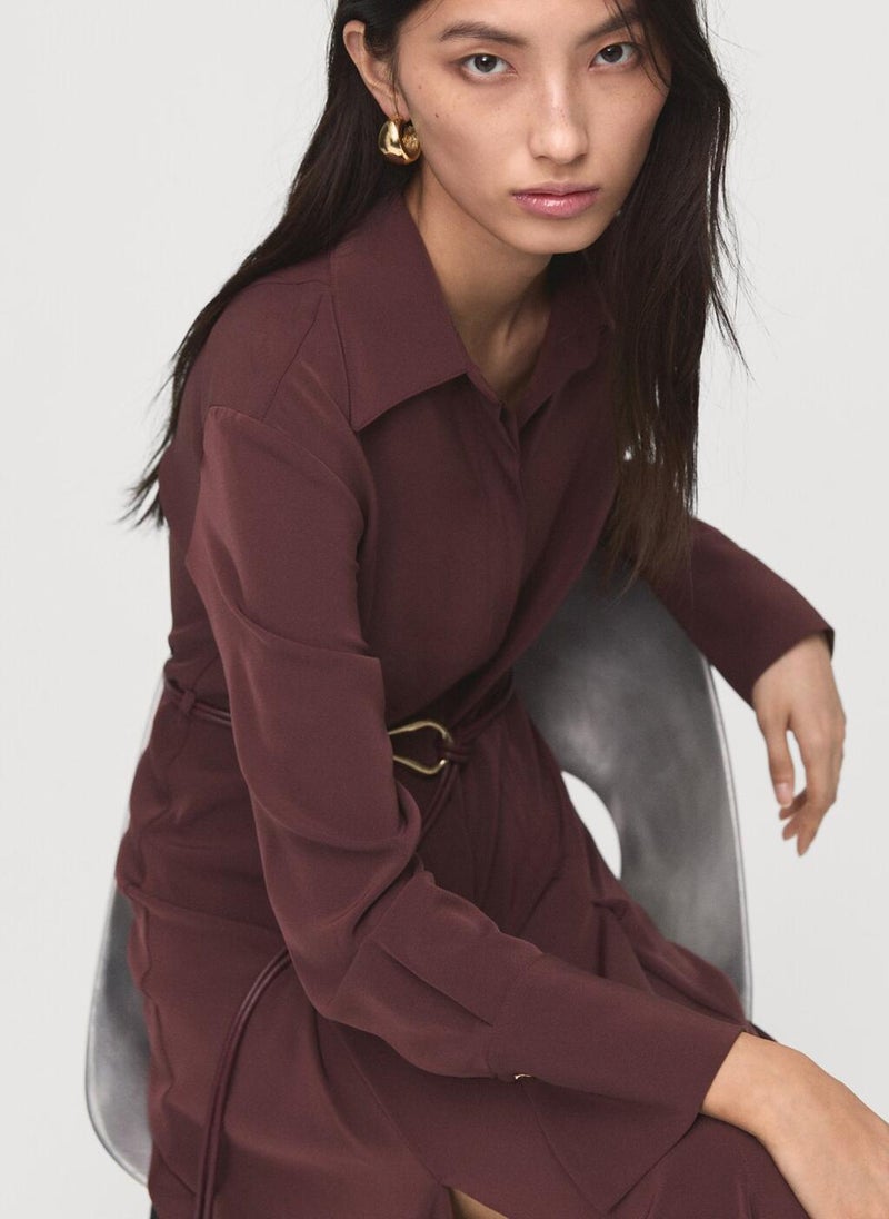 فستان قميص بحزام