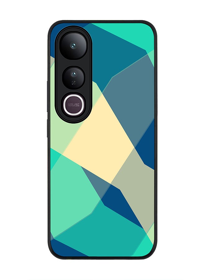 Stylizedd For vivo V50 Lite Case,Slim fit Camera Protection, Shockproof Thin Phone cover  - Checkered Aqua