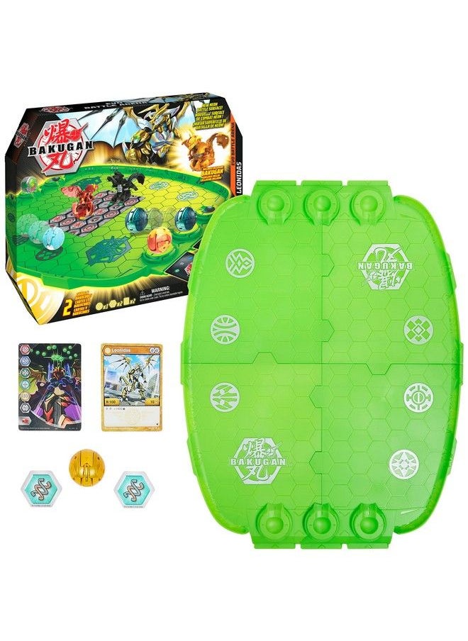 BAKUGAN - Bakugan Evo Battle Arena Includes Exclusive Leonidas Bakugan 2 Cards And Bakucores Neon Game Board For Bakugan Collectibles Ages 6 And Up - Image 1