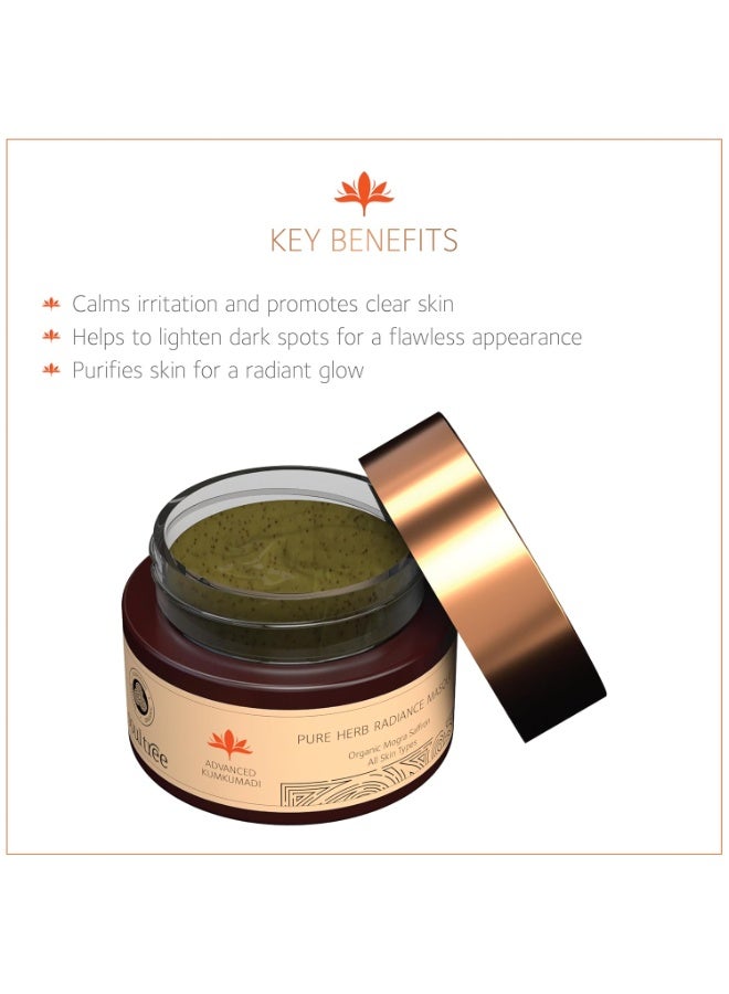 Soultree Advanced Kumkumadi - Pure Herb Radiance Masque (Face Pack) | 100% Organic Mogra Saffron | Provides Nourishment and Radiance for All Skin Types - 50g - Image 3