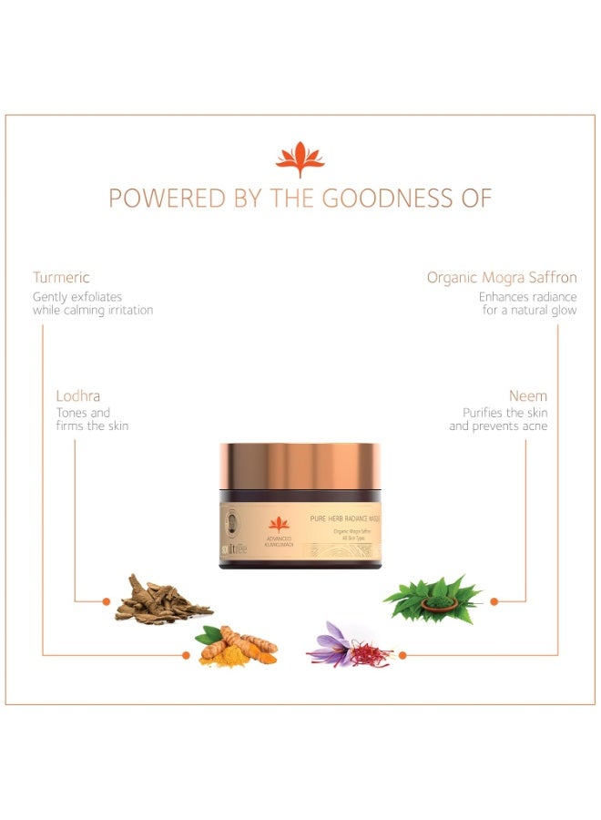 Soultree Advanced Kumkumadi - Pure Herb Radiance Masque (Face Pack) | 100% Organic Mogra Saffron | Provides Nourishment and Radiance for All Skin Types - 50g - Image 4