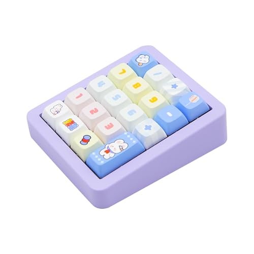 Adventurers K812 Wired Mechanical Numeric Keypad 19Key HotSwappable RGB Numpad Macro Programmable Detachable TypeC Cable GameOffice Mode Switch for PCLaptopDesktop Purple - Image 1