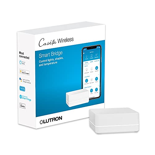 Lutron Caseta Smart Lighting Smart Hub for Light Bulbs and Fans, Compatible w/ Amazon Alexa, Apple Homekit, Google Home, 75 Device Capacity, L-BDG2-WH, White - Image 1