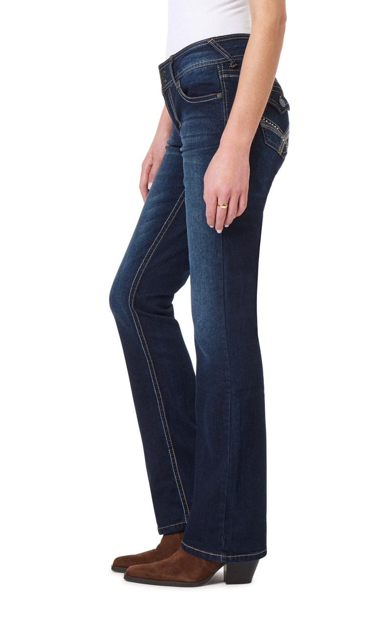 WallFlower Women's InstaStretch Luscious Curvy Bootcut Jeans, Betsy, 0 - Image 3