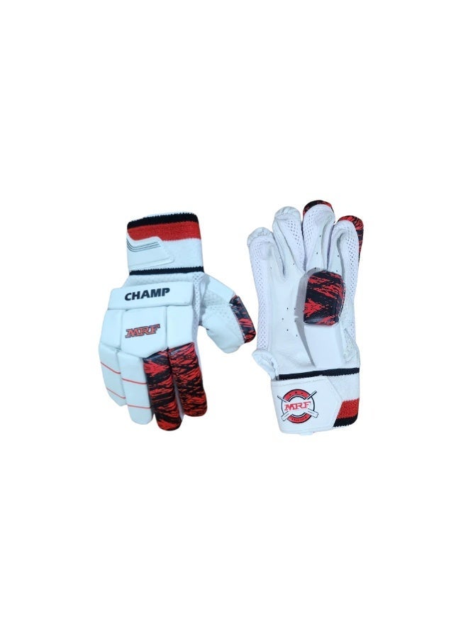 MRF Champ Cricket Batting Gloves – Youth Right Hand - Image 1