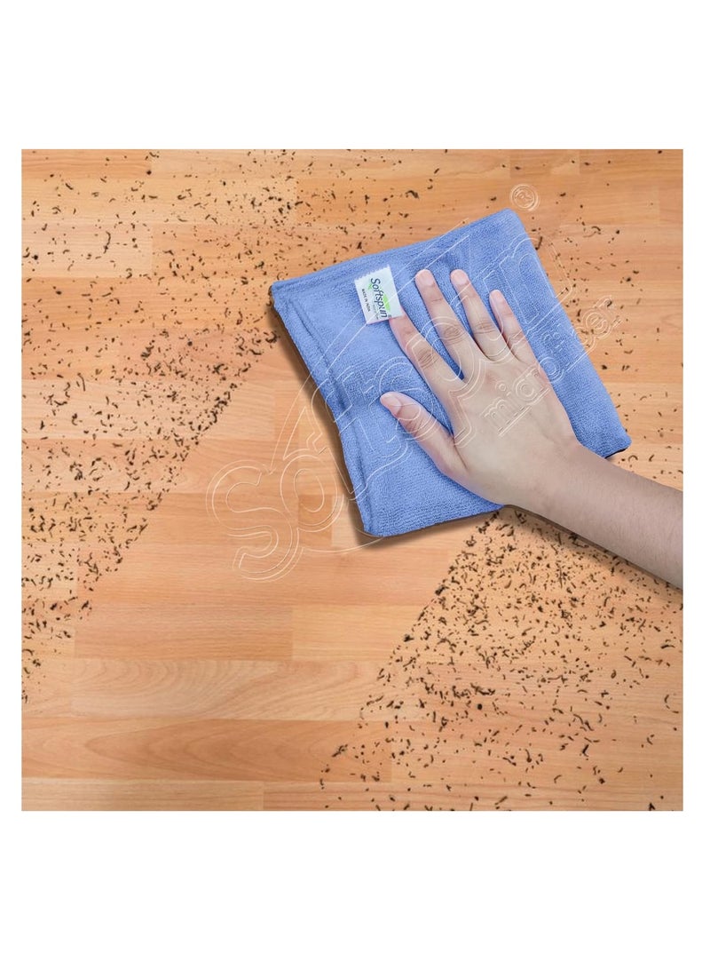 SOFTSPUN Microfiber Cloth - 5 pcs 40x40 cms 340 GSM Multicolor! Thick Lint & StreakFree Multipurpose Cloths Automotive Microfibre Towels for Car Bike Cleaning Polishing Washing & Detailing (9VNM) - Image 3
